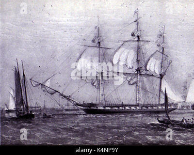 Il clipper ship (windjammer) MARLBOROUGH originariamente costruito come una fregata. Foto Stock