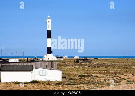 Moderno faro di Dungeness Romney Marsh Kent REGNO UNITO Foto Stock