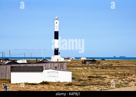 Moderno faro di Dungeness Romney Marsh Kent REGNO UNITO Foto Stock