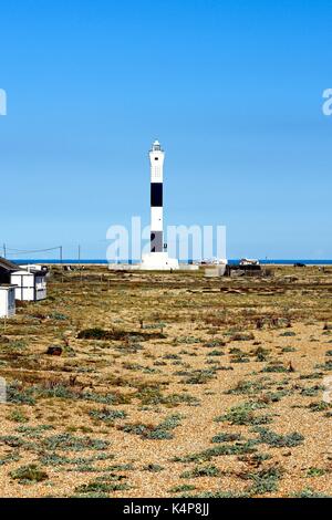 Moderno faro di Dungeness Romney Marsh Kent REGNO UNITO Foto Stock