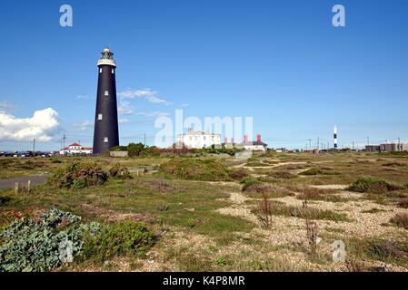 Il vecchio faro di Dungeness Kent REGNO UNITO Foto Stock