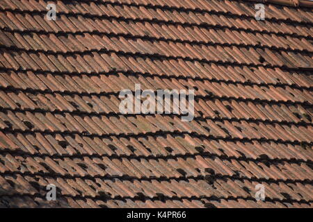 Close up della vecchia casa di paglia in Romania Foto Stock