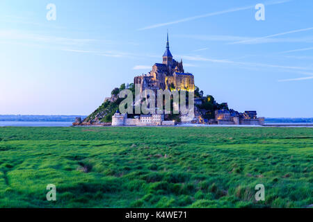 Francia, Manica (50), Baie du Mont Saint-Michel classée Patrimoine Mondial de l'UNESCO, le Mont Saint-Michel // Francia, Manica, baia di Mont Saint Michel, Foto Stock