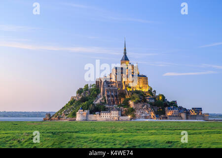 Francia, Manica (50), Baie du Mont Saint-Michel classée Patrimoine Mondial de l'UNESCO, le Mont Saint-Michel // Francia, Manica, baia di Mont Saint Michel, Foto Stock