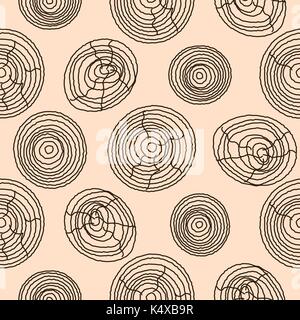 Sughero Seamless pattern di legno. Texture in legno sfondo vettoriale. Illustrazione Vettoriale