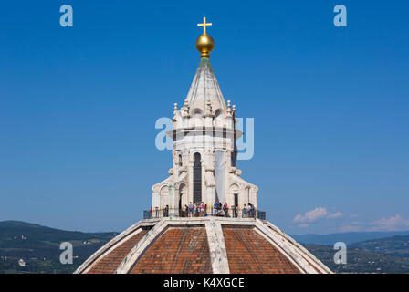 Firenze, provincia di Firenze, Toscana, Italia. la cupola del Duomo o Cattedrale, progettata dal Brunelleschi e si trova nel centro storico di Firenze è un unes Foto Stock