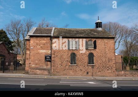 Antica cappella di Toxteth, Liverpool, risalente (o Toxteth Unitarian Chapel) fondata nel early1600s. Ha collegamenti con i puritani e l'America. Foto Stock