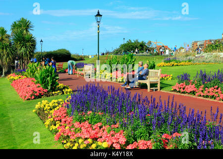 Esplanade Gardens, Marine Parade, Scogliera, Hunstanton, inglese resort costiero, mare, Norfolk, Inghilterra, Regno Unito Foto Stock