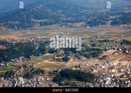 Veduta aerea Khatmandu Valley, Nepal. Foto Stock