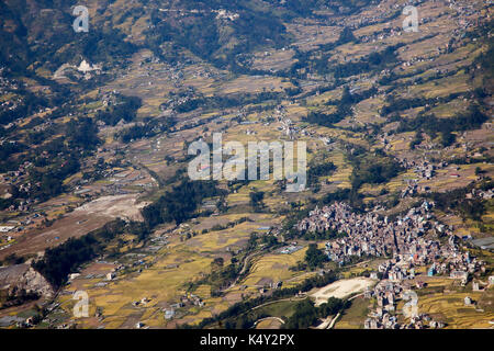 Veduta aerea Khatmandu Valley, Nepal. Foto Stock