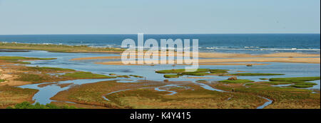 Il parco naturale di Ria Formosa e le spiagge di Algarve. cacela-a-Velha, Portogallo Foto Stock