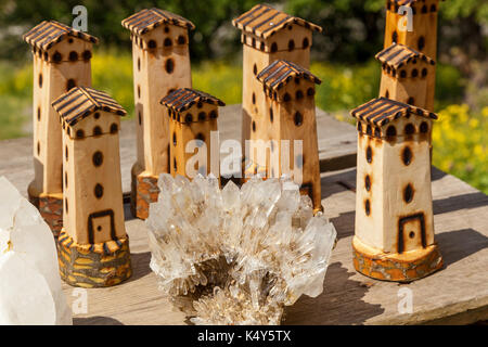 Pezzi di cristallo di montagna vicino a villaggio ushgul, svaneti, georgia Foto Stock