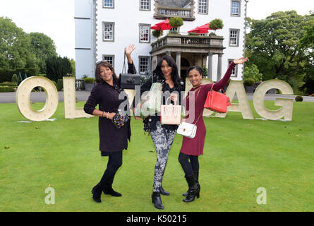 Sister sledge preforma a un concerto di beneficenza a Prestonfield House Hotel, Edinburgh Foto Stock