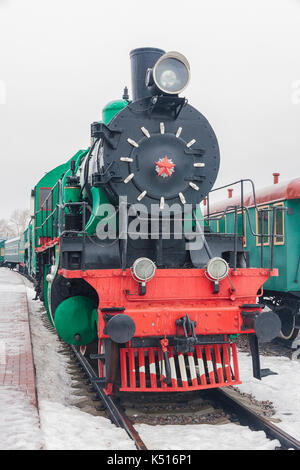 Vapore vecchia Unione sovietica treno Foto Stock