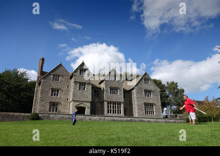 Wilderhope Manor una cinquecentesca di Manor House In Shropshire proprietà del National Trust e utilizzato un ostello della gioventù Foto Stock