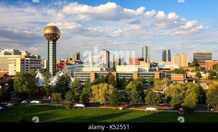 Knoxville, Tennessee skyline della città (logo sfumata per uso commerciale) Foto Stock