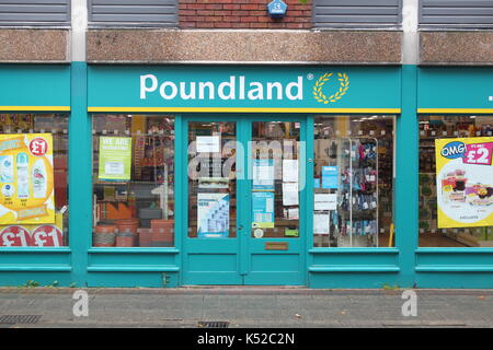 Poundland shop Foto Stock