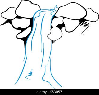 La cascata Illustrazione Vettoriale