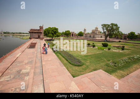 L antica moschea Jama, Agra, India Foto Stock