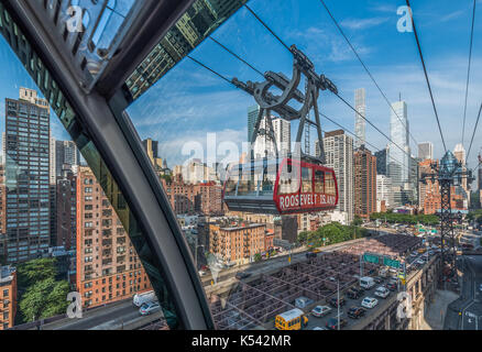 Roosevelt Island Tram, USA, New York New York Manhattan Foto Stock