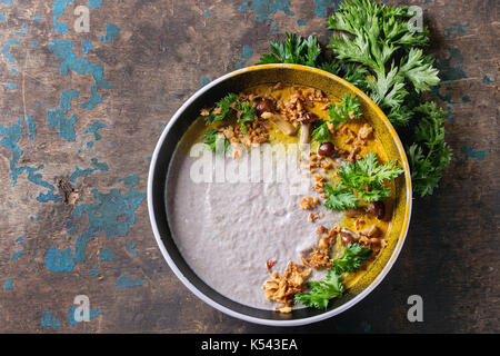 Mushroom cream soup Foto Stock