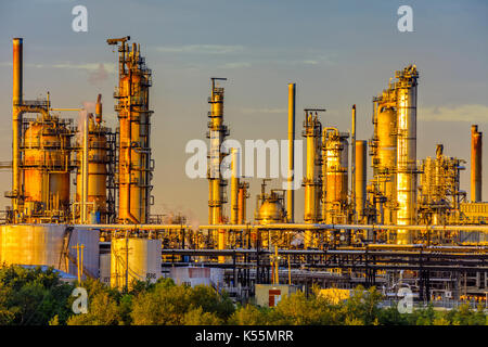 Impianto petrolchimico in Edmonton, Canada Foto Stock