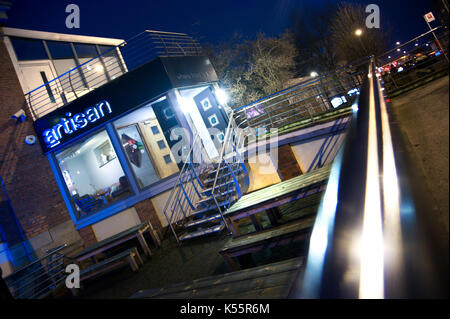 Ristorante Artisan, la fabbrica di biscotti galleria d'arte, Ouseburn, Tyne and Wear Foto Stock