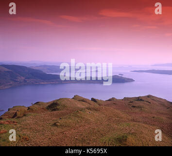 Scena drammatica che si affaccia su Loch Melfort, Argyll Foto Stock