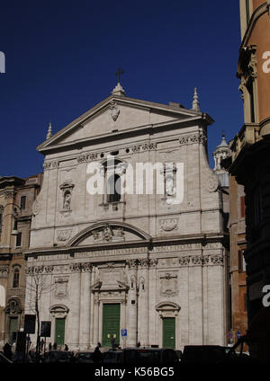 Italia. Roma. chiesa nuova (Santa Maria in Vallicella). Xvi secolo. facciata progettati da fausto rughesi. completato nel 1605. Foto Stock