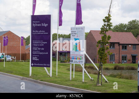 Sviluppo di alloggiamento in corrispondenza di Lawley Village, Telford, Shropshire, Regno Unito Foto Stock