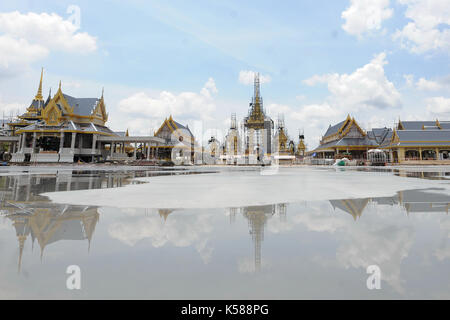 Bangkok. 8 Sep, 2017. Foto scattata su sept. 8, 2017 mostra il cantiere per la costruzione della fine del re tailandese Bhumibol Adulyadej royal crematorio a Bangkok, Thailandia. un funerale reale per la Thailandia del compianto Re Bhumibol Adulyadej è prevista per fine ottobre, 2017. Credito: rachen sageamsak/xinhua/alamy live news Foto Stock