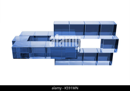 Concetto cryptocurrency blockchain dati su uno sfondo scuro Foto Stock