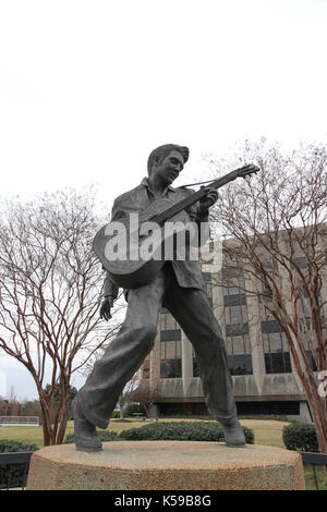 Elvis Presley statua in Beale Street a Memphis, Tennessee, U.S.A. Foto Stock