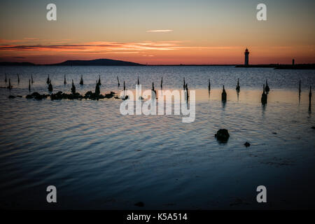 Sunrise, Pointe des Onglous, Thau, Francia. Foto Stock