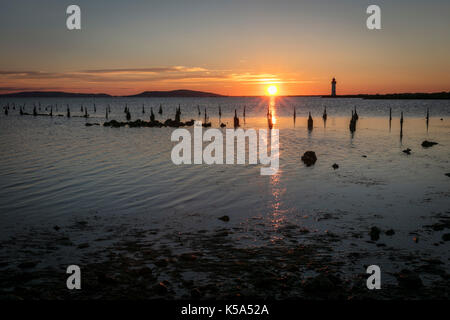 Sunrise, Pointe des Onglous, Thau, Francia. Foto Stock