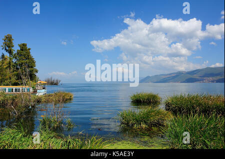 Lago Erhai scenario in provincia di Yunnan in Cina. Foto Stock