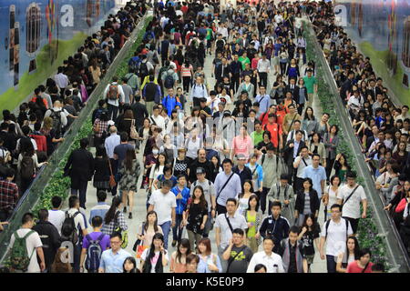 Ora di punta in hong kong Foto Stock