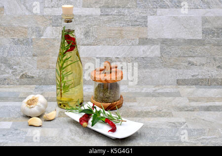 Salat vestire scenario cucina Foto Stock