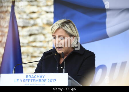 Riunione di Brachay di Marine LEPEN Foto Stock