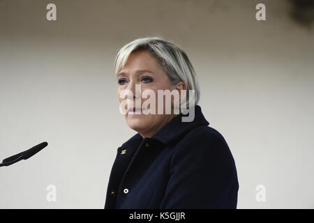 Riunione di Brachay di Marine LEPEN Foto Stock