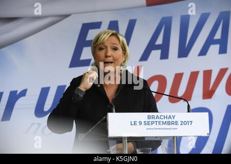 Riunione di Brachay di Marine LEPEN Foto Stock