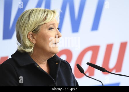 Riunione di Brachay di Marine LEPEN Foto Stock