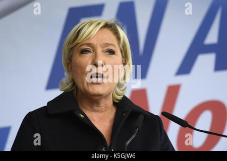 Riunione di Brachay di Marine LEPEN Foto Stock