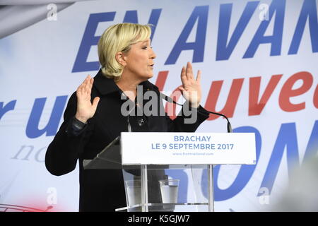 Riunione di Brachay di Marine LEPEN Foto Stock