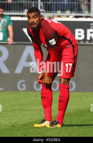 Moenchengladbach, Germania, 9 settembre 2017, Bundesliga giornata 3, borussia moenchengladbach - sg eintracht Francoforte: Kevin Prince Boateng (SGE). Credito: juergen schwarz/alamy live news Foto Stock