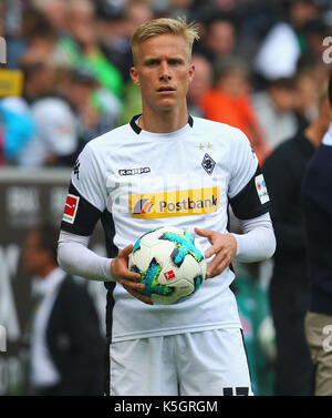 Moenchengladbach, Germania. 09Sep, 2017. moenchengladbach, Germania, 9 settembre 2017, Bundesliga giornata 3, borussia moenchengladbach - sg eintracht frankfurt: oscar wendt (moenchengladbach). Credito: juergen schwarz/alamy live news Foto Stock