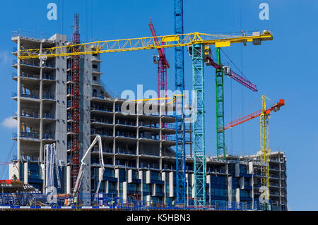 Edifici residenziali in costruzione a Greenwich, London, Regno Unito Foto Stock