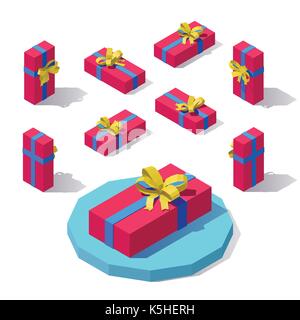 Piatto orizzontale scatola regalo Illustrazione Vettoriale