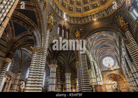 Siena, Italia, 21 settembre 2016: interno del Duomo di Siena in Italia. Cattedrale di Siena è dedicata all Assunzione di Maria Foto Stock