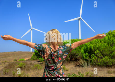 Fonti di energia rinnovabili concetto Foto Stock